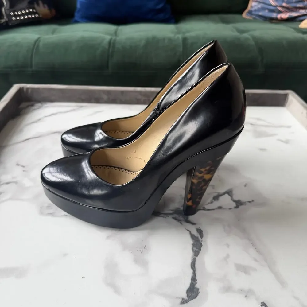 Stella McCartney Corinne Black Platform Pumps Size 37.5